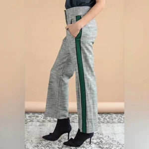 VERONICA BEARD | Cormac Trouser Grey Green Plaid Cropped Ankle Pant size 0